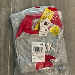 Gray and Red Santa Pajama Set- Brand New in Packaging
